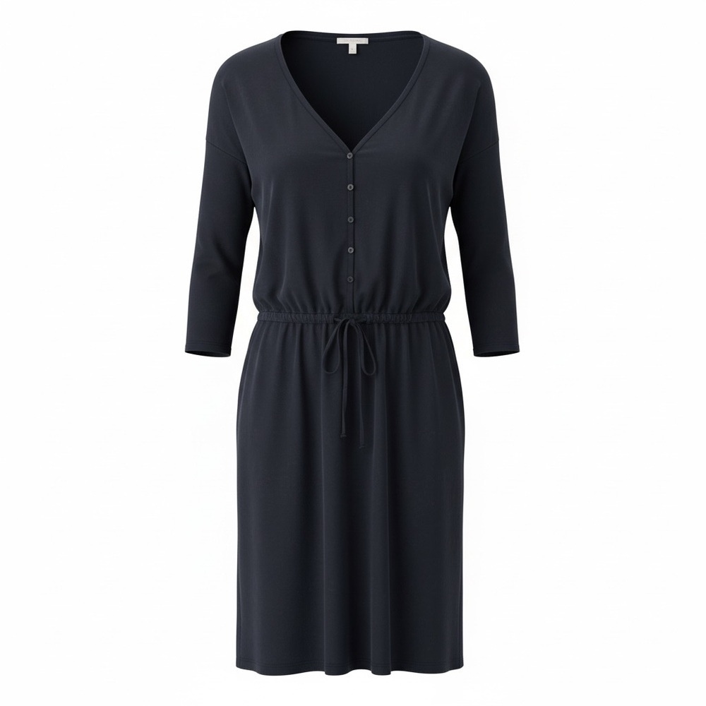 J Crew dark grey drawstring waist dress, small